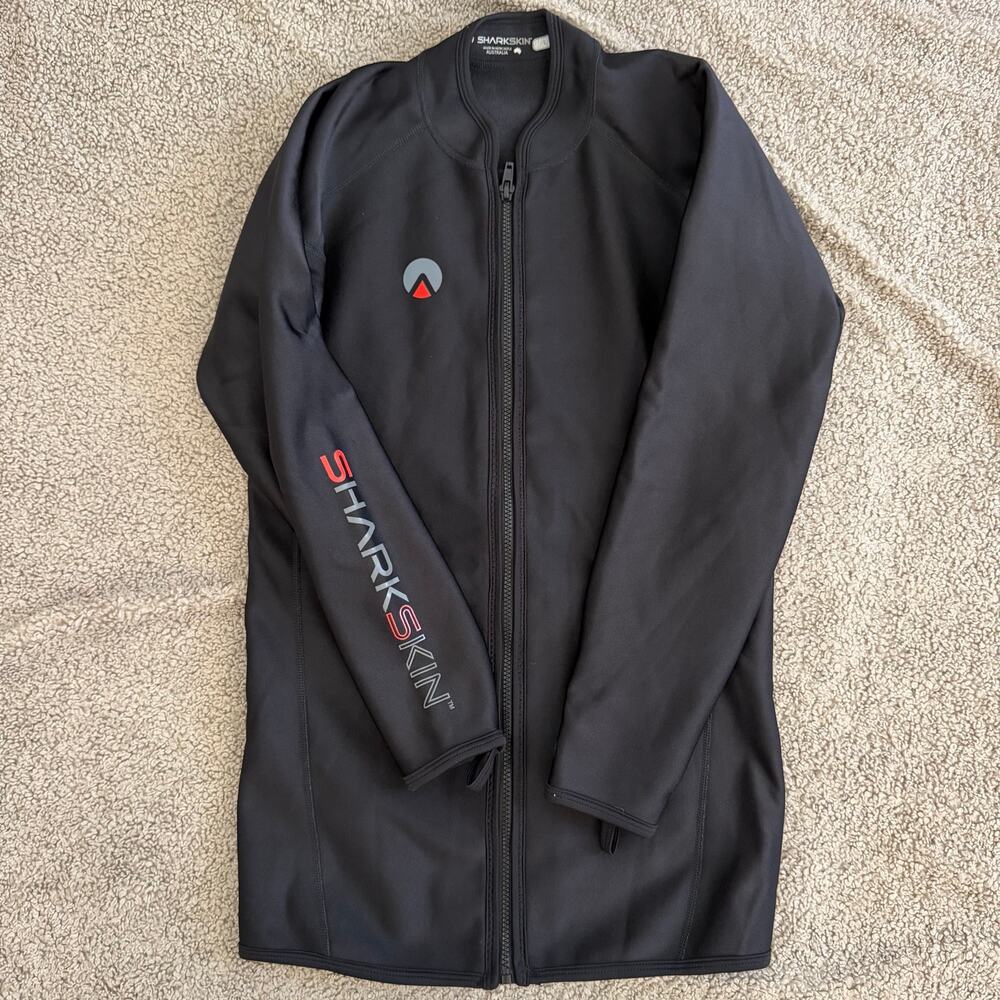 Sharkskin Chillproof Men’s Large Full Zip Black Red EUC